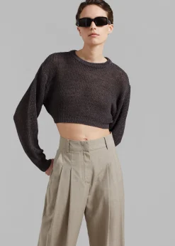 Abi Cropped Knit Top