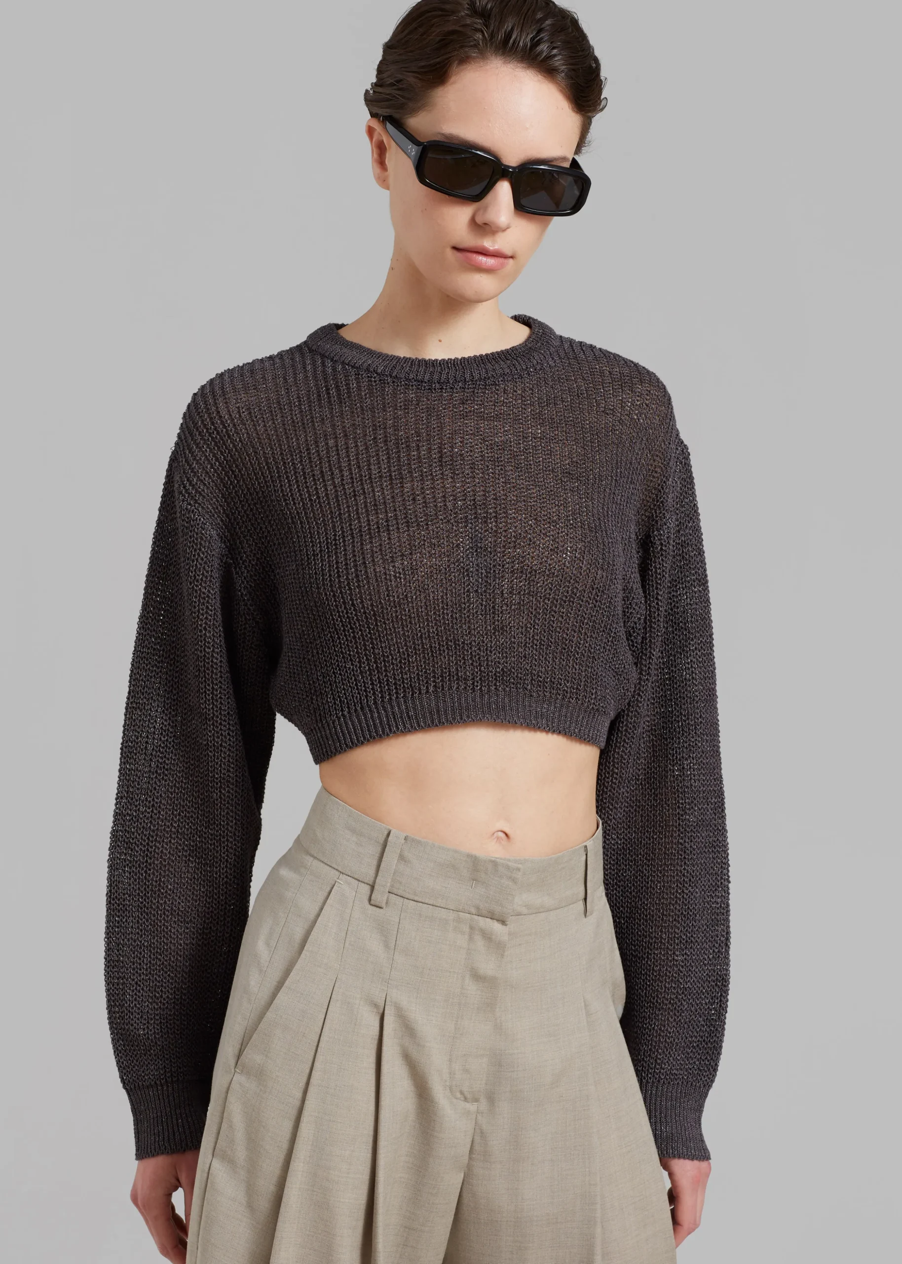 Abi Cropped Knit Top