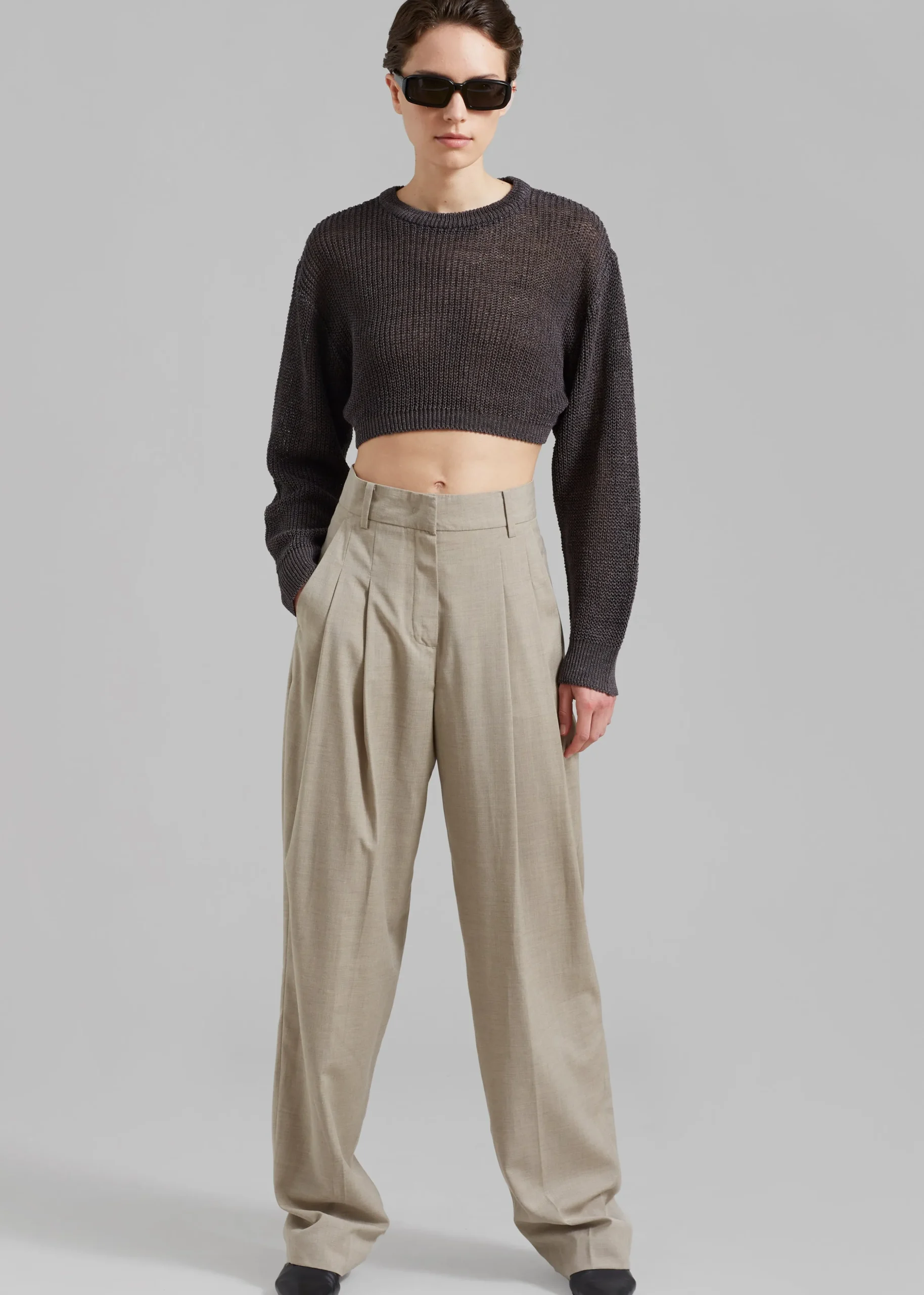 Abi Cropped Knit Top