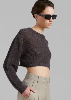 Abi Cropped Knit Top