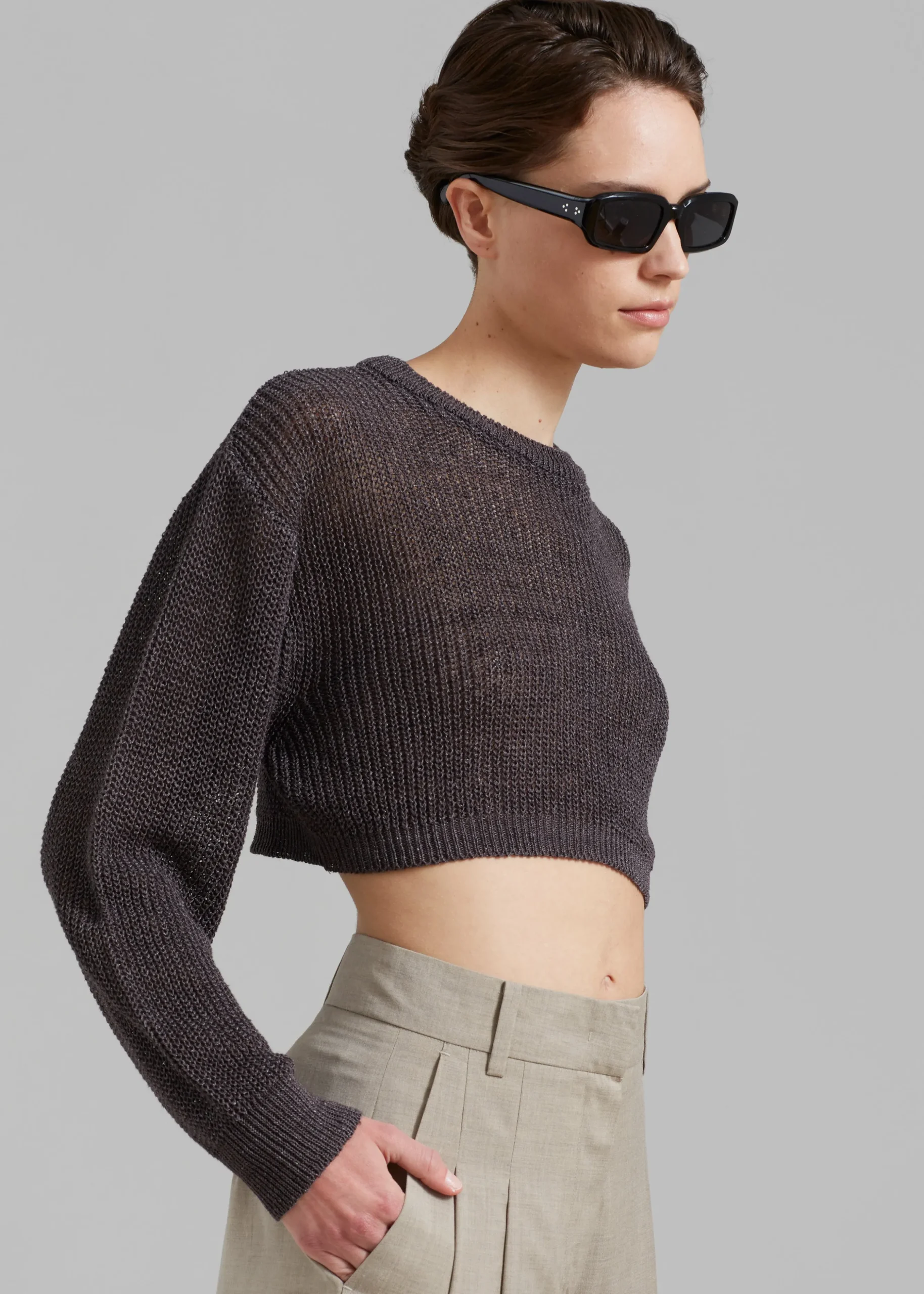 Abi Cropped Knit Top