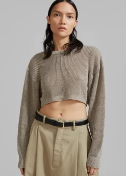 Abi Cropped Knit Top