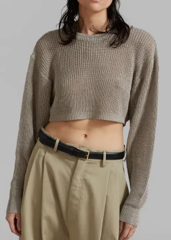 Abi Cropped Knit Top