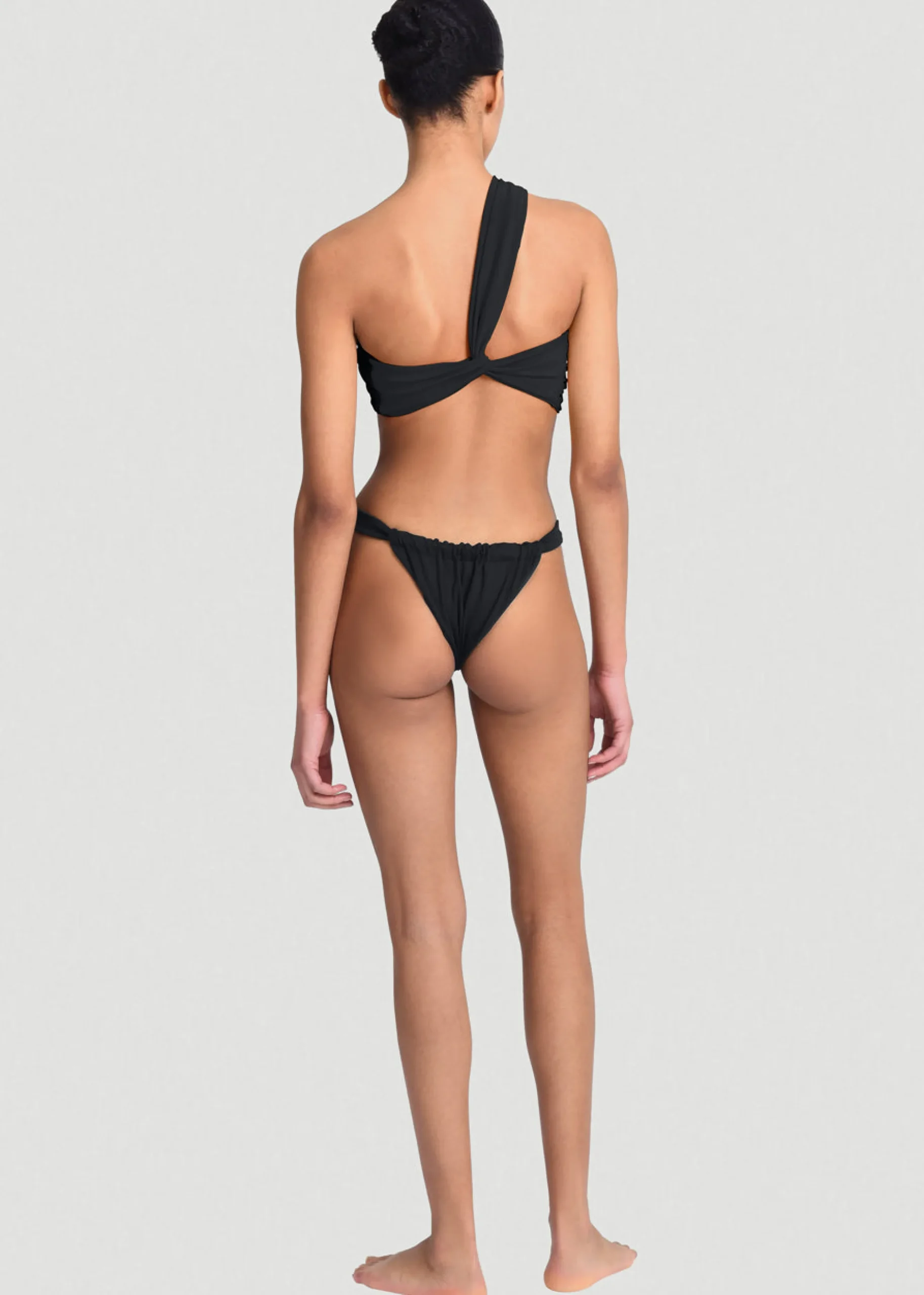Aexae Ruched One Shoulder Swim Top