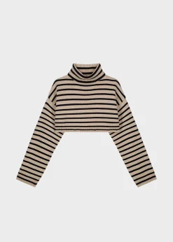 Athina Cropped Turtleneck Sweater
