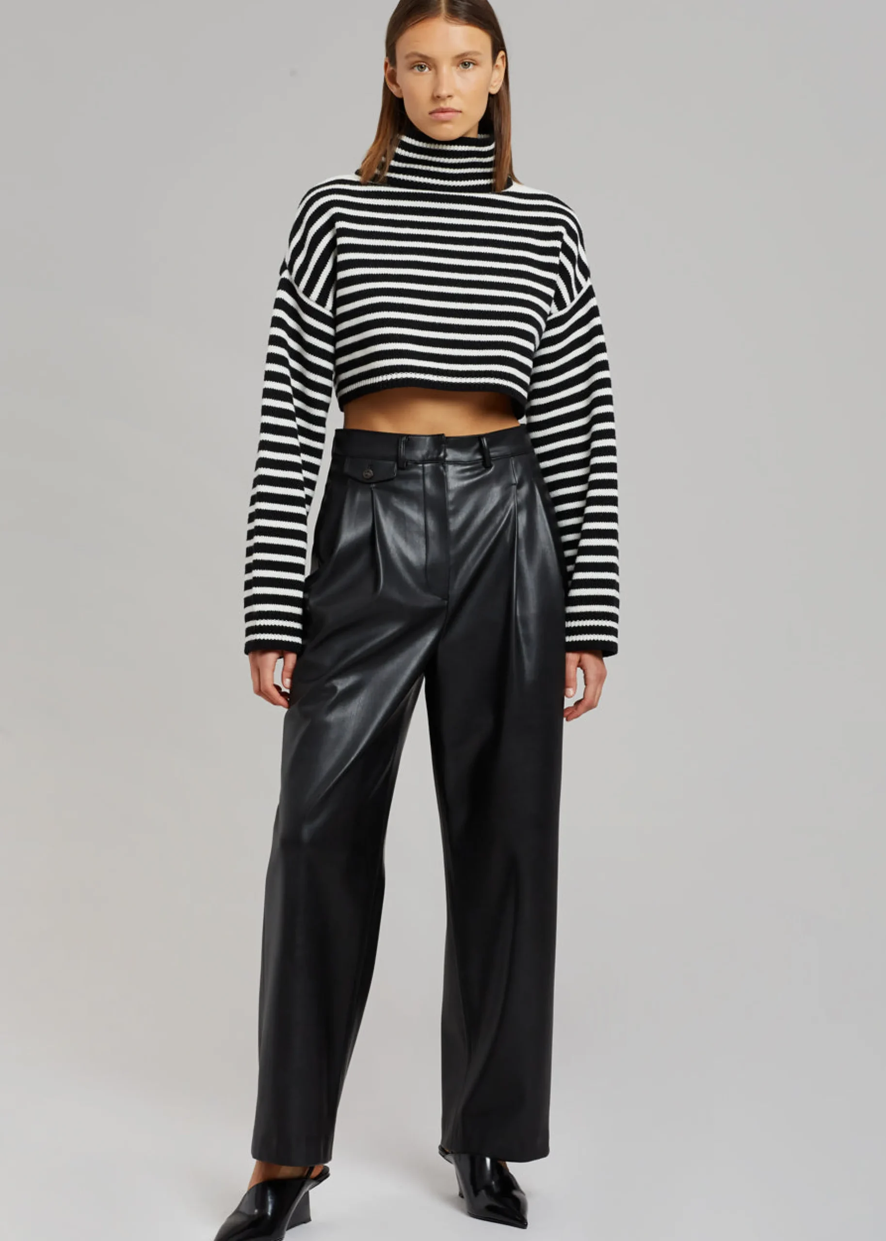 Athina Cropped Turtleneck Sweater