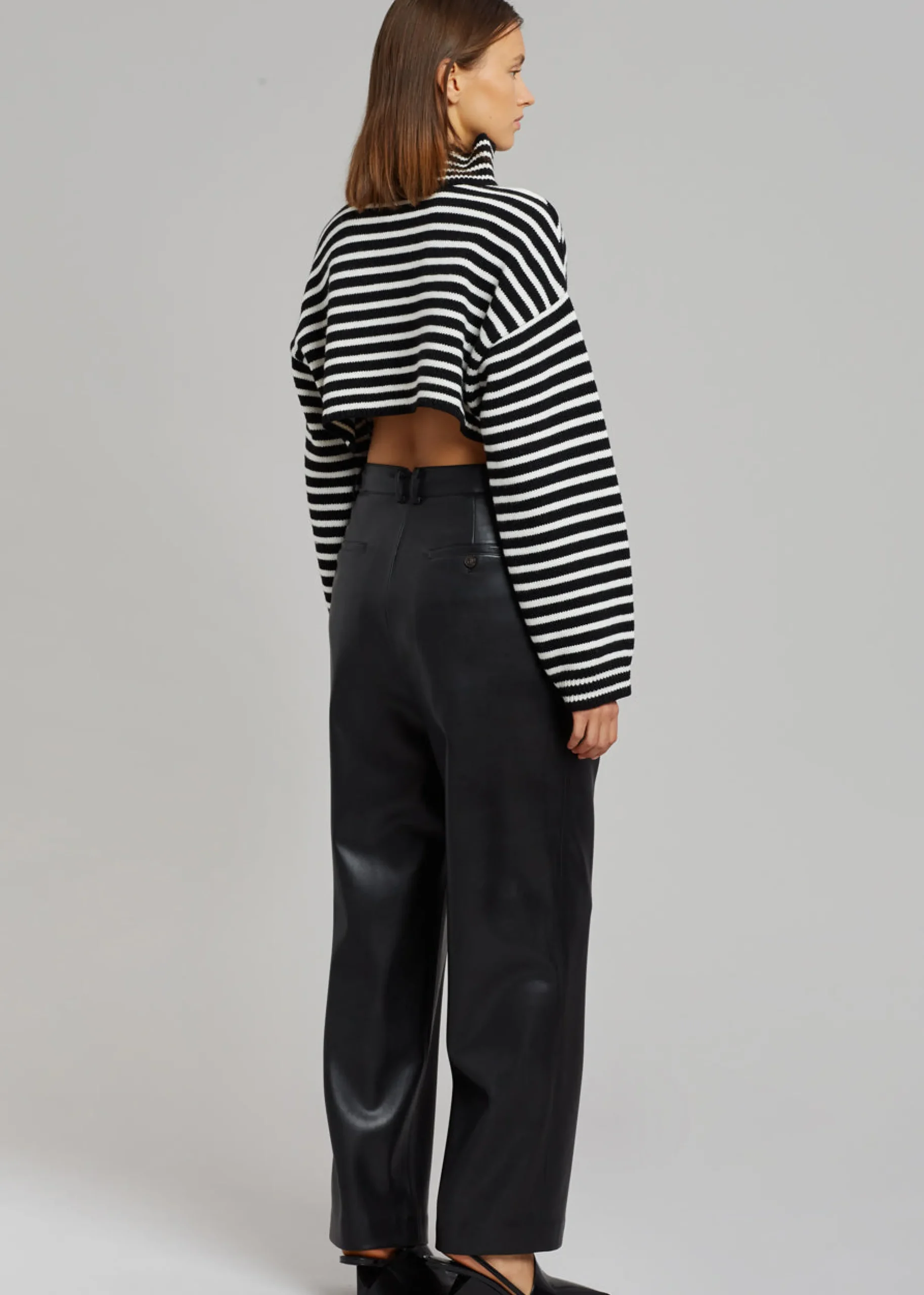 Athina Cropped Turtleneck Sweater