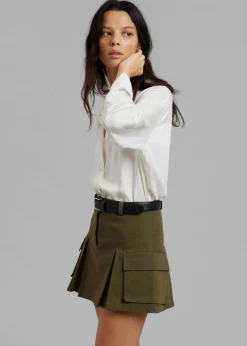 Audrey Cargo Pleated Miniskirt