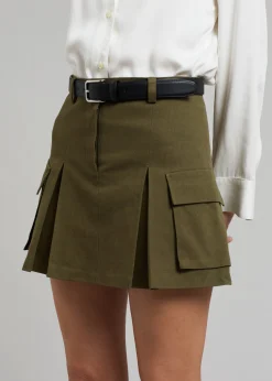 Audrey Cargo Pleated Miniskirt