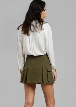 Audrey Cargo Pleated Miniskirt