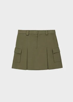 Audrey Cargo Pleated Miniskirt