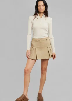 Audrey Cargo Pleated Miniskirt