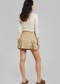 Audrey Cargo Pleated Miniskirt