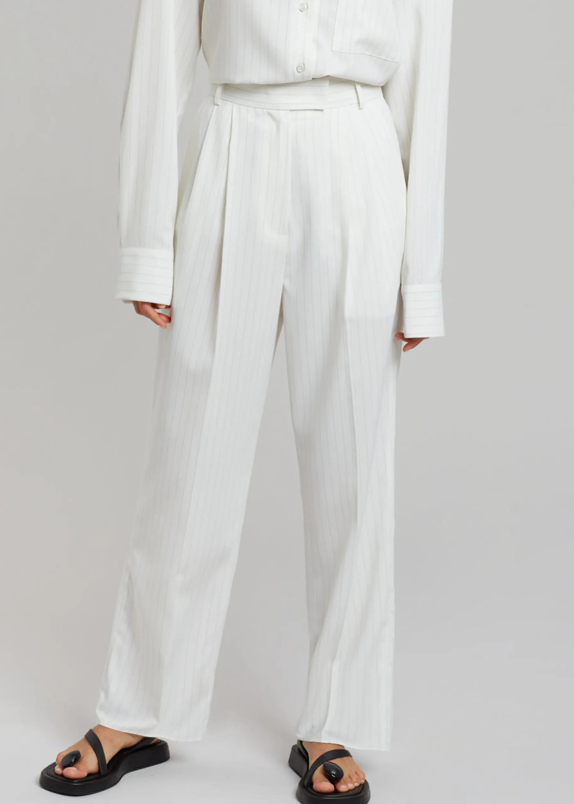 Bea Fluid Pinstripe Suit Pants