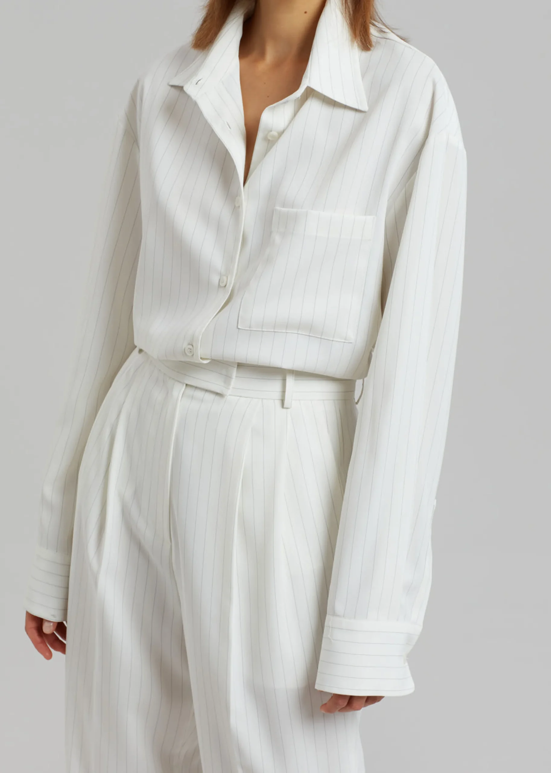 Bea Fluid Pinstripe Suit Pants