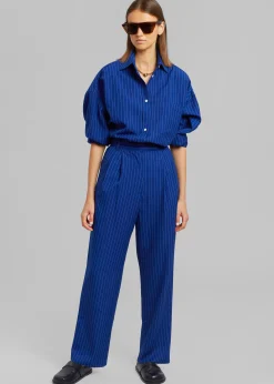 Bea Fluid Stripe Suit Pants