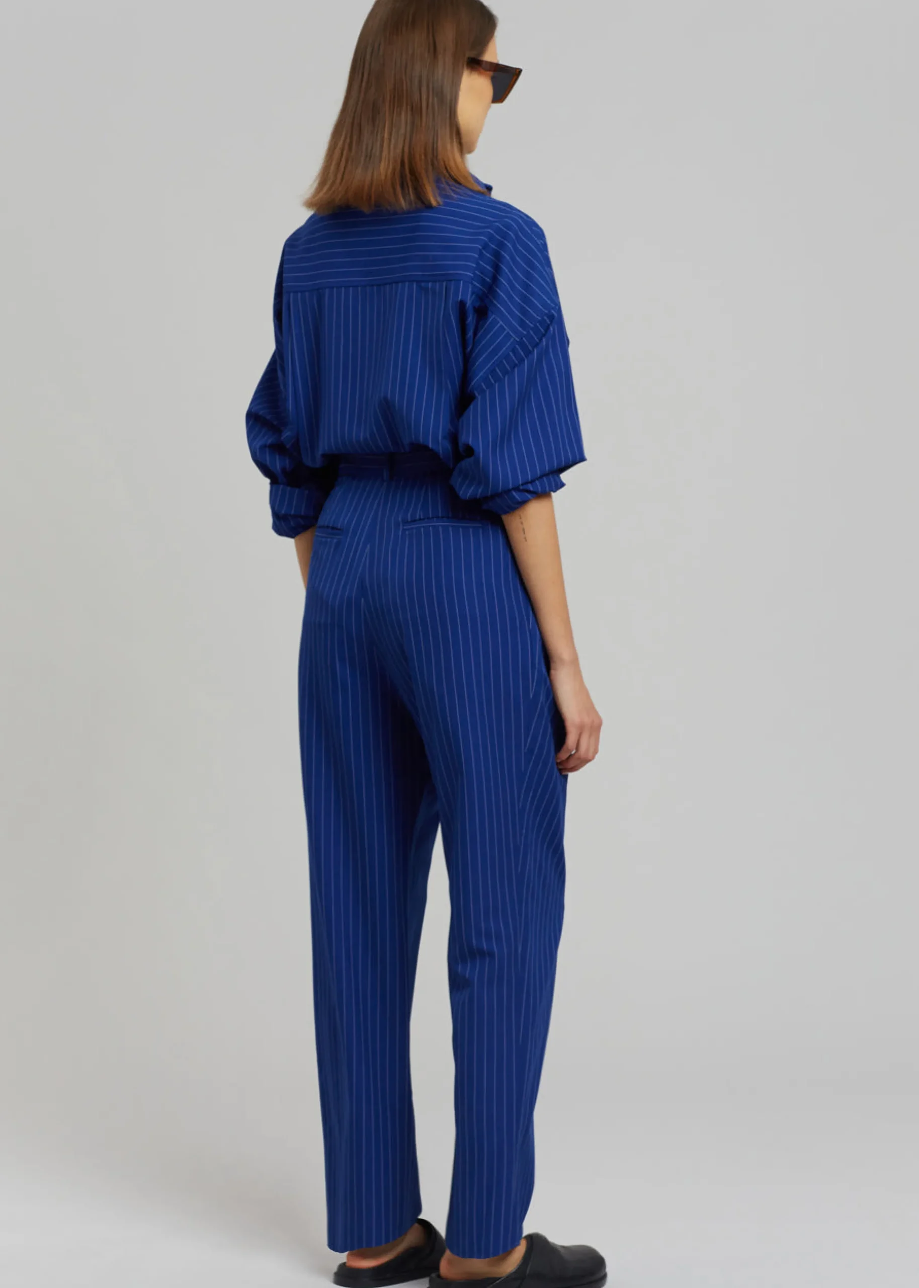 Bea Fluid Stripe Suit Pants