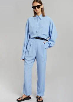 Bea Fluid Stripe Suit Pants