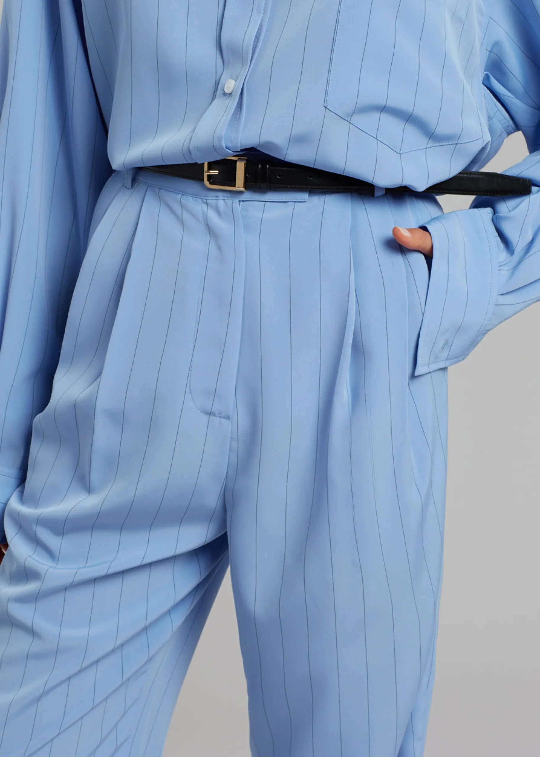 Bea Fluid Stripe Suit Pants