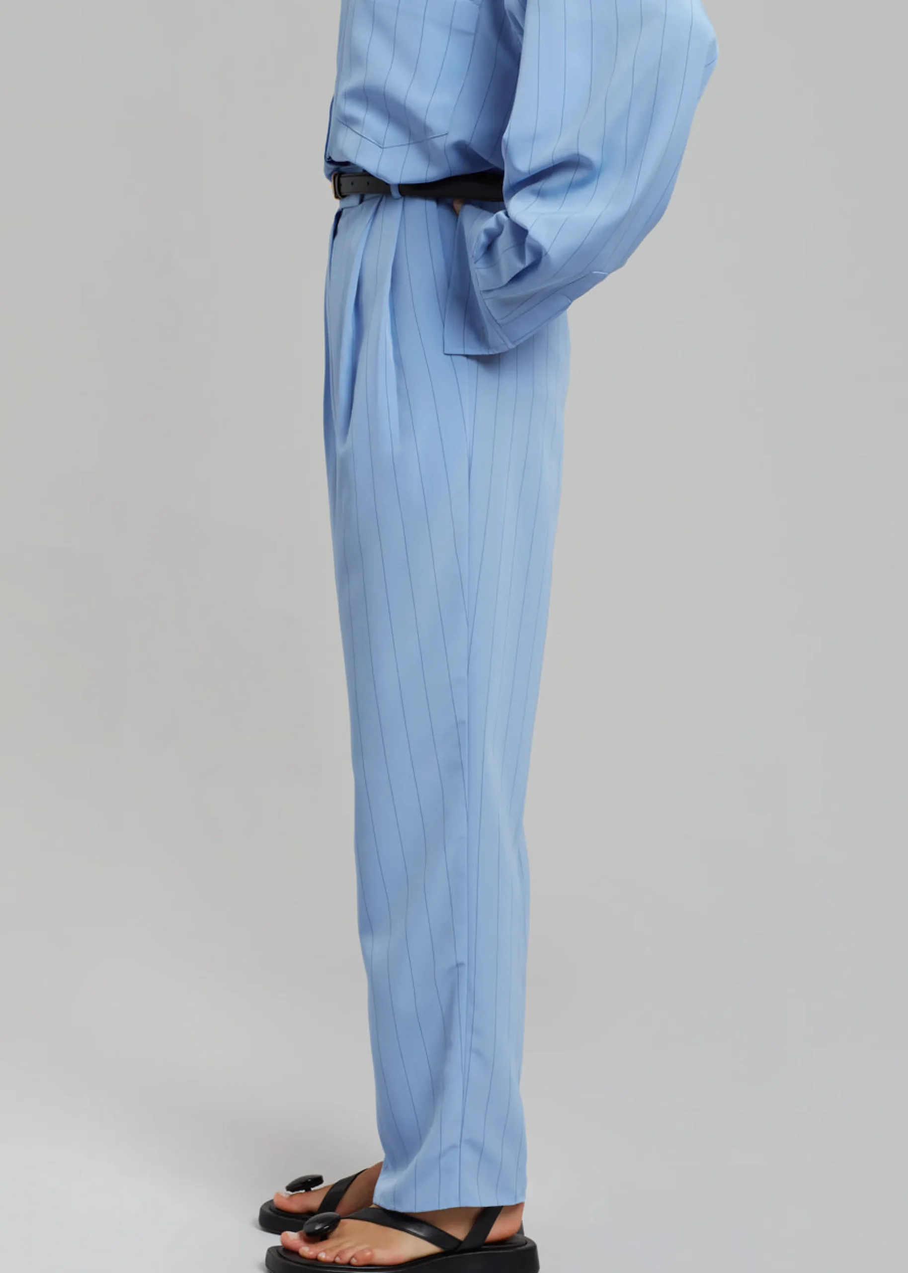 Bea Fluid Stripe Suit Pants