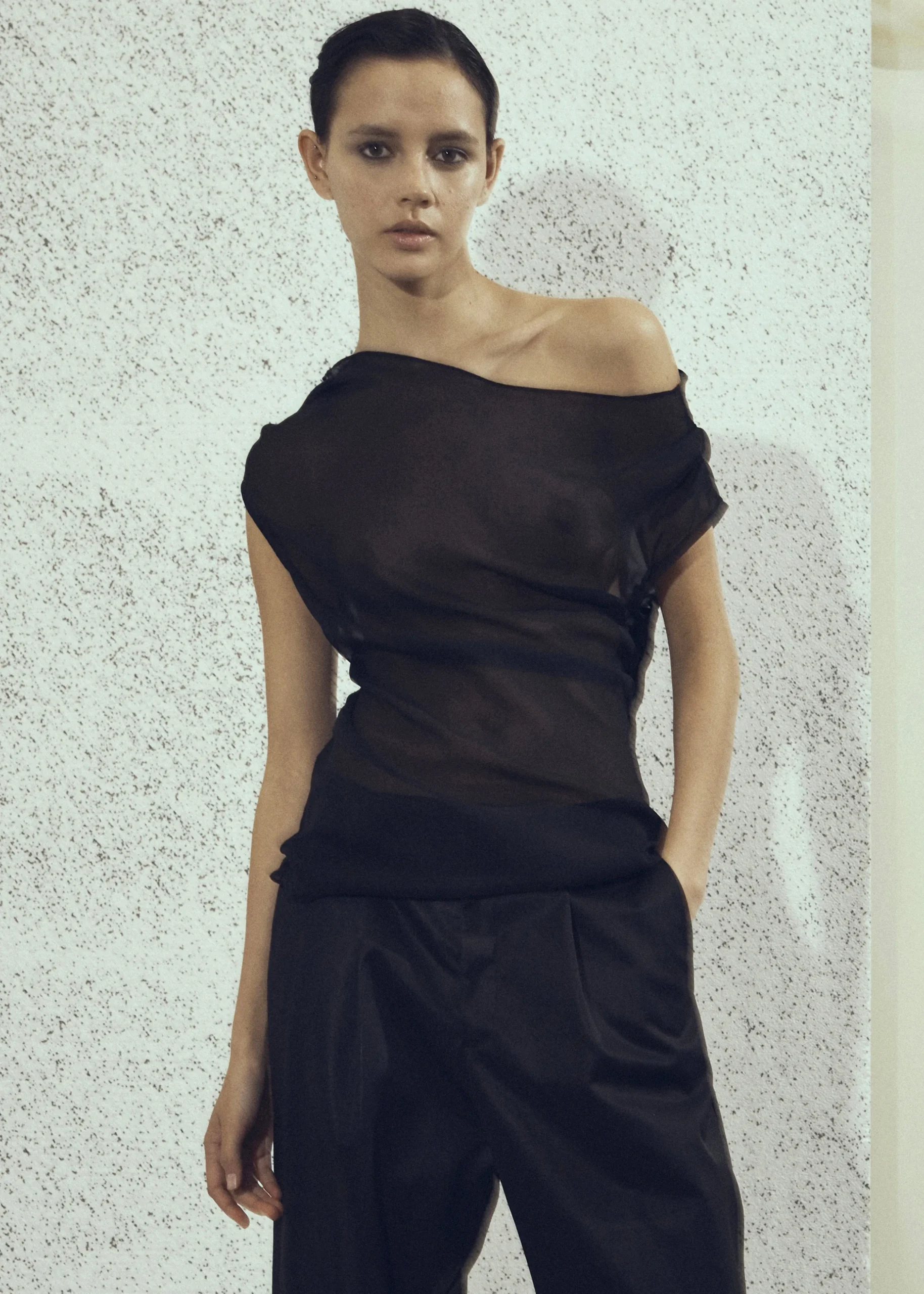 Beare Park Silk Georgette Off The Shoulder Top