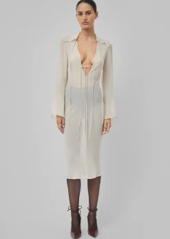 Beare Park Silk Georgette Tie Blouse Dress