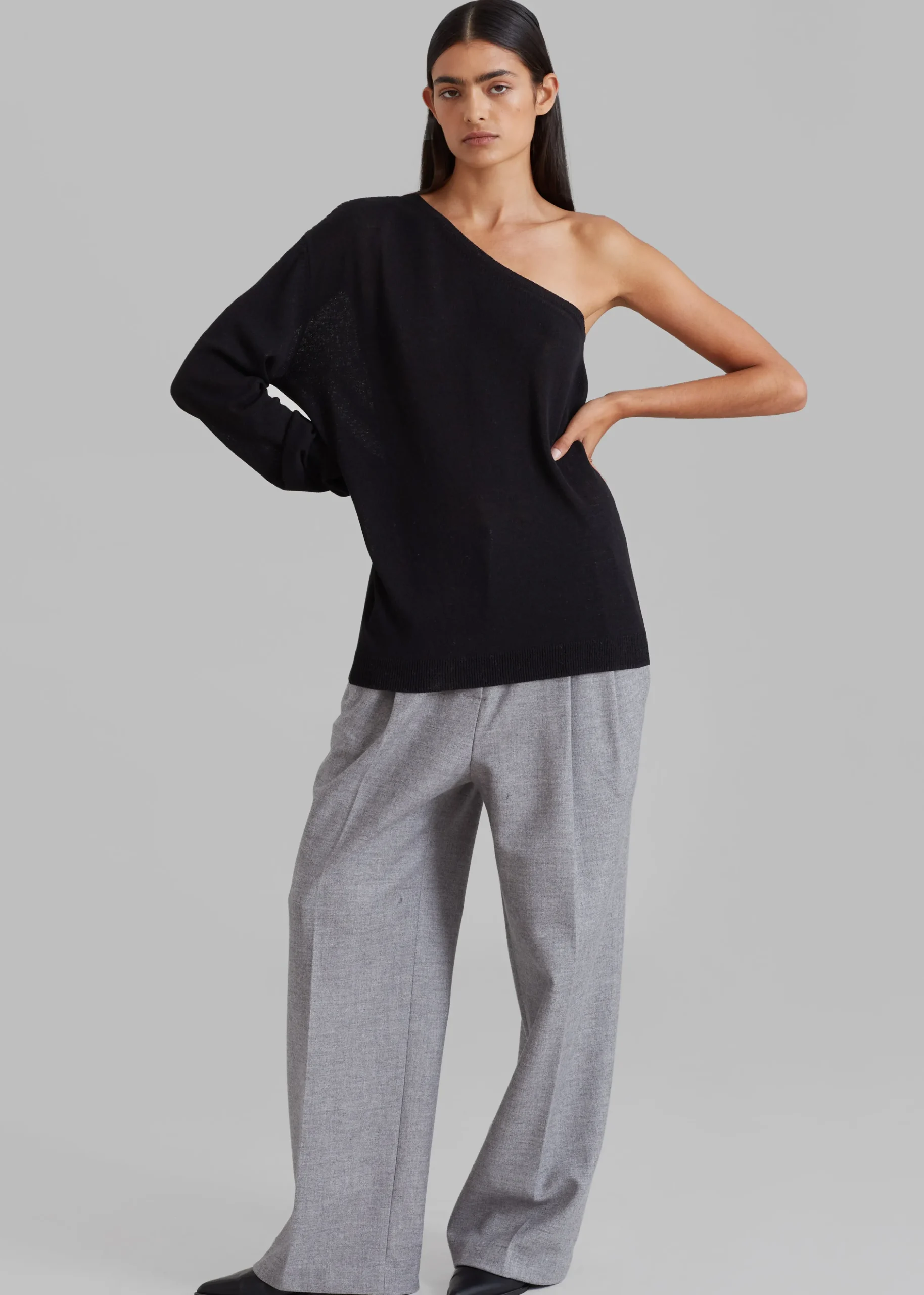 Bianca One Shoulder Loose Knit Top