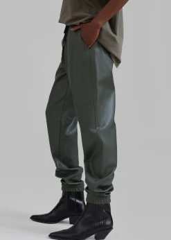 Brighton Faux Leather Joggers