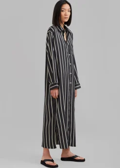 Cala Satin Shirt Dress