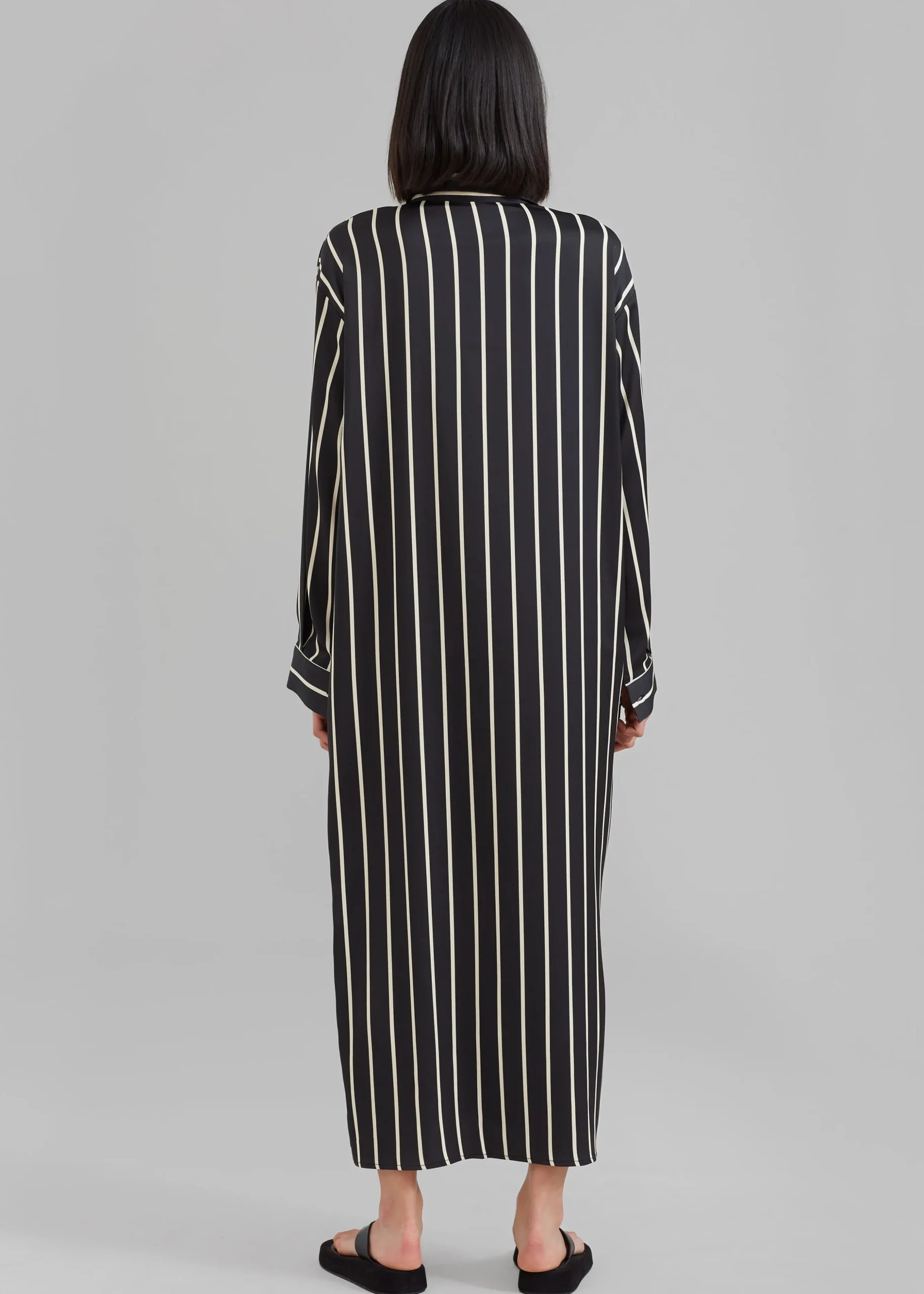 Cala Satin Shirt Dress