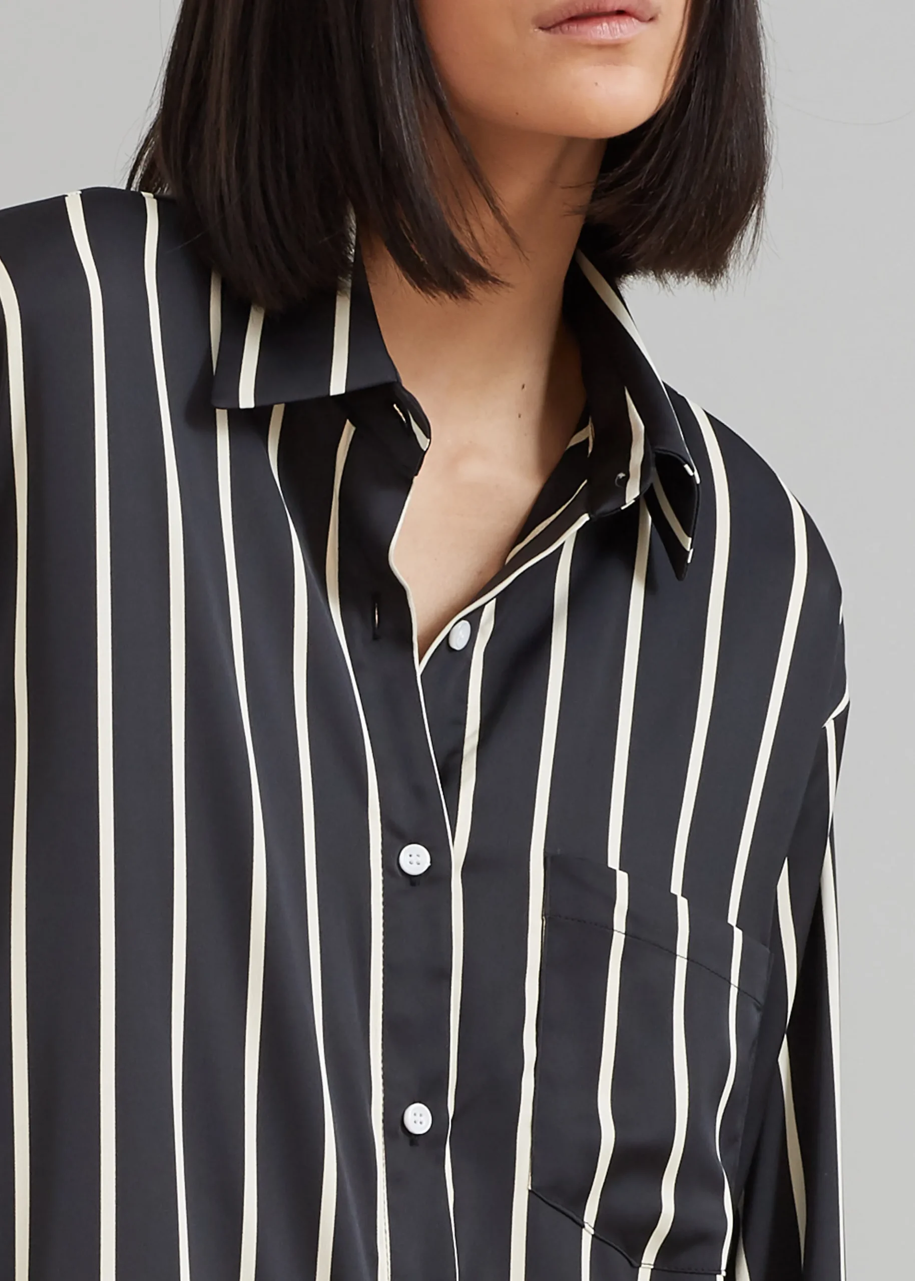 Cala Satin Shirt Dress