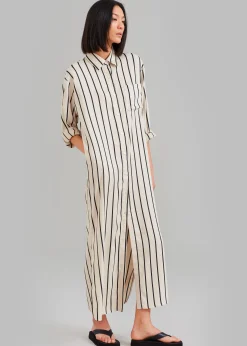 Cala Satin Shirt Dress