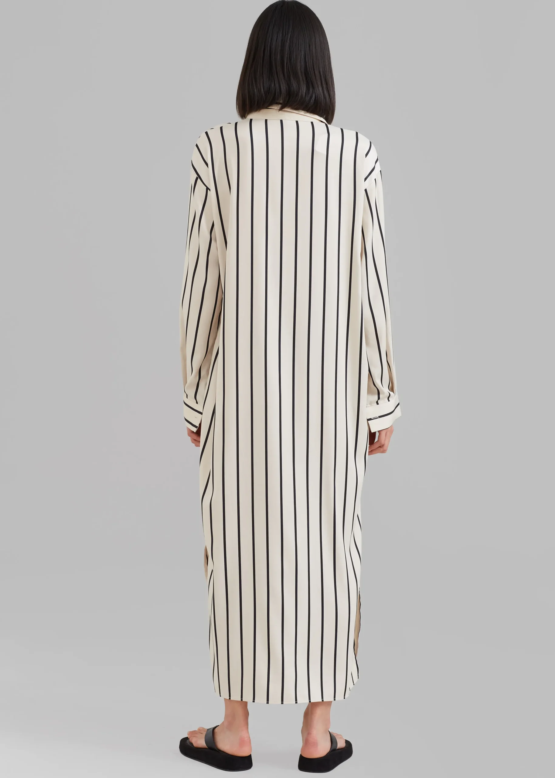 Cala Satin Shirt Dress