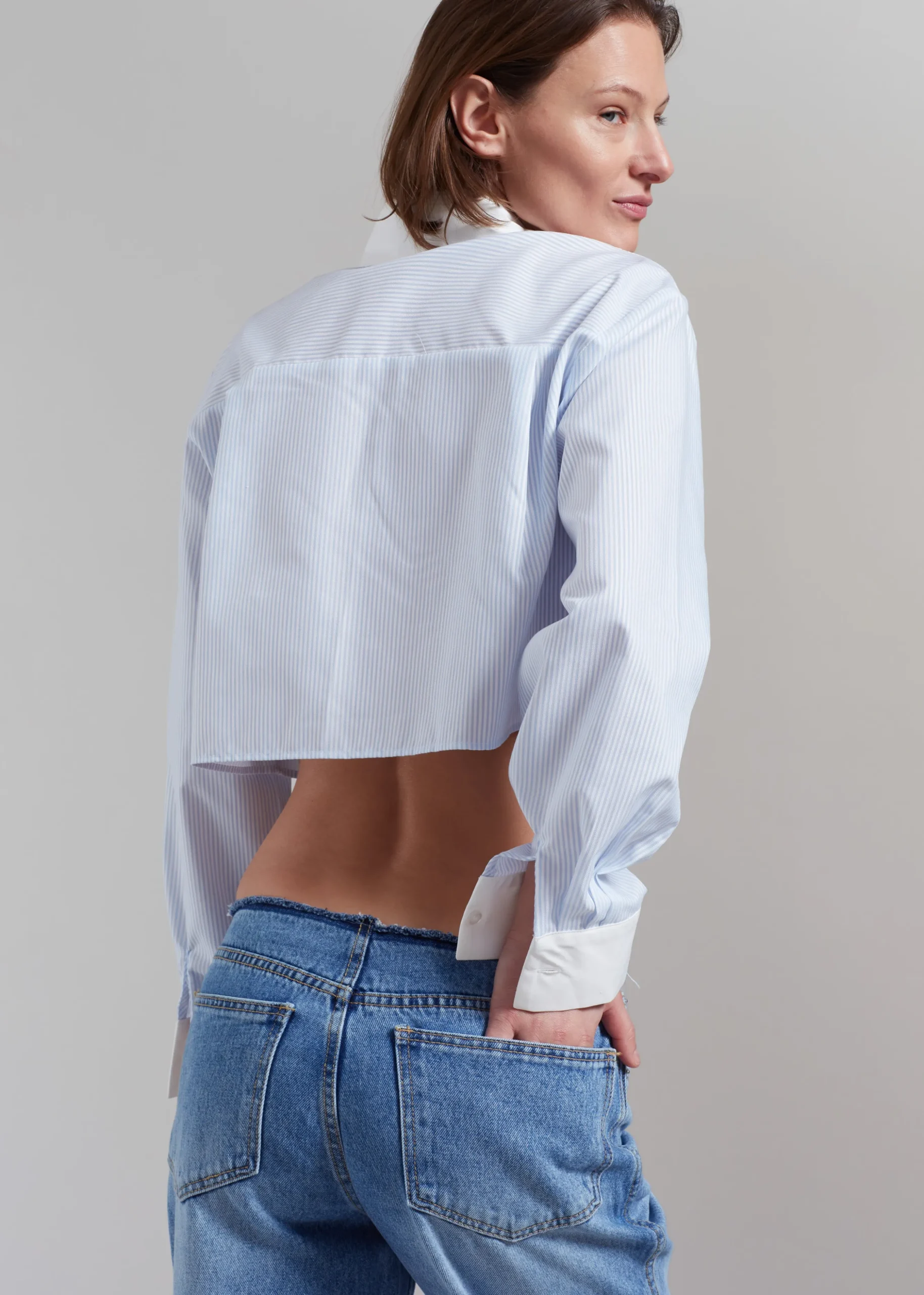 Calgari Contrast Cropped Shirt