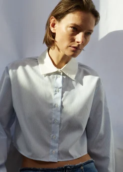 Calgari Contrast Cropped Shirt
