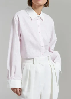 Calgari Contrast Cropped Shirt
