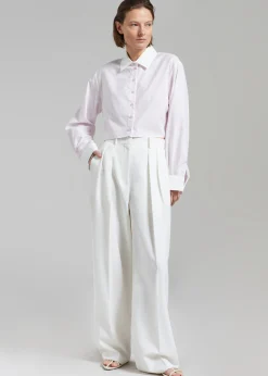 Calgari Contrast Cropped Shirt