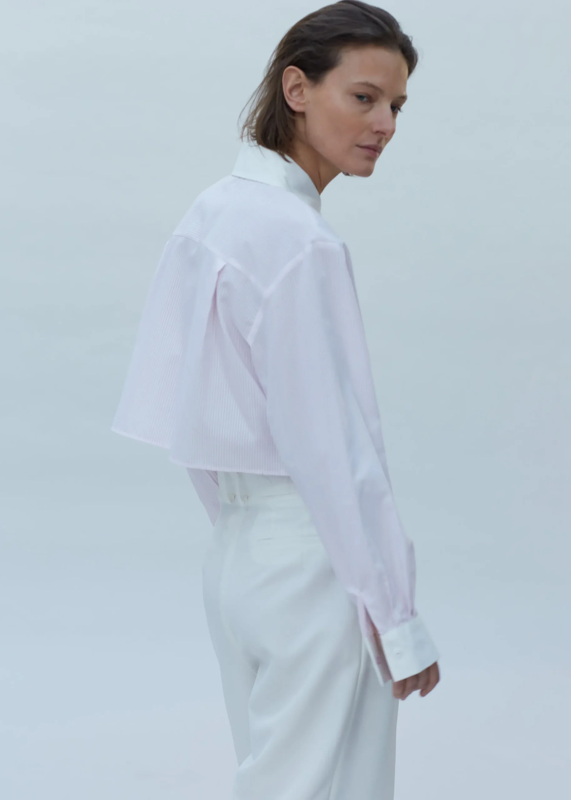 Calgari Contrast Cropped Shirt