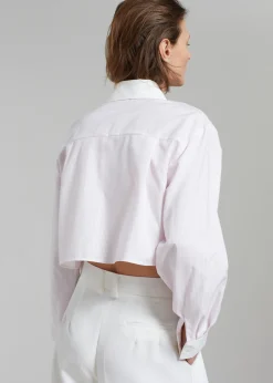 Calgari Contrast Cropped Shirt