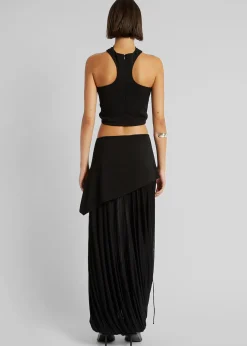 Christopher Esber Reversed Halter Ruched Crop Top