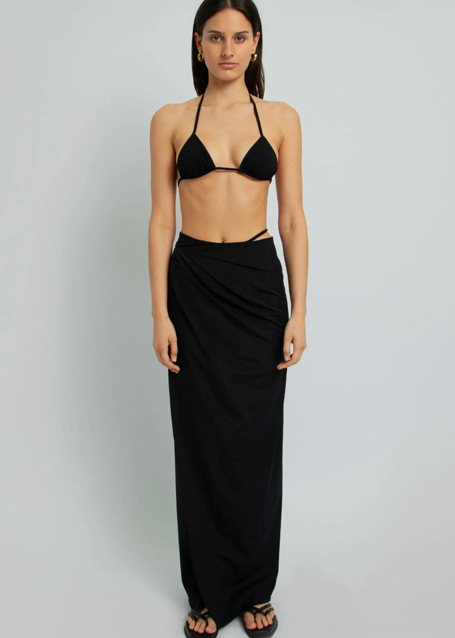 Christopher Esber Ruched Underbust Bikini Top