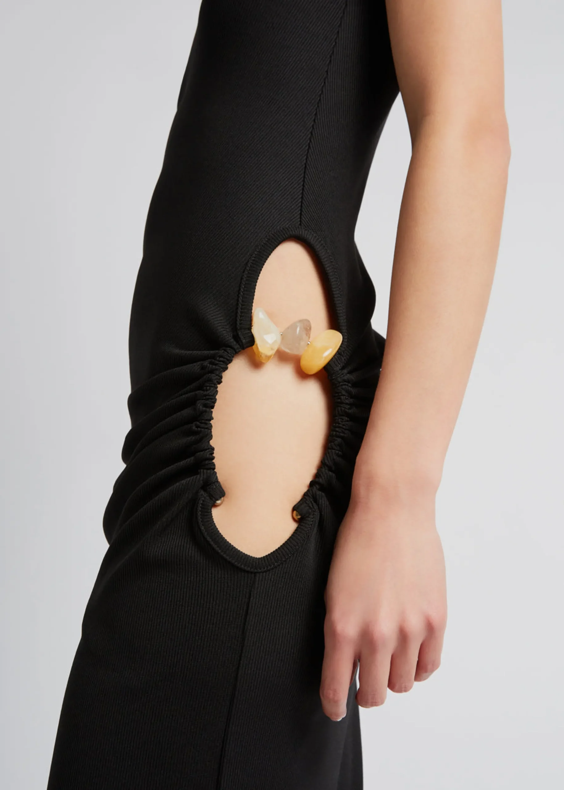 Christopher Esber Ruched Quartz Hip Tank Dress