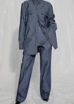 Cidra Pocket Denim-Effect Shirt