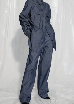 Cidra Pocket Denim-Effect Shirt