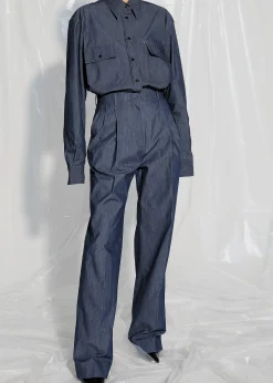 Cidra Pocket Denim-Effect Shirt