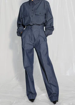 Cidra Pocket Denim-Effect Shirt