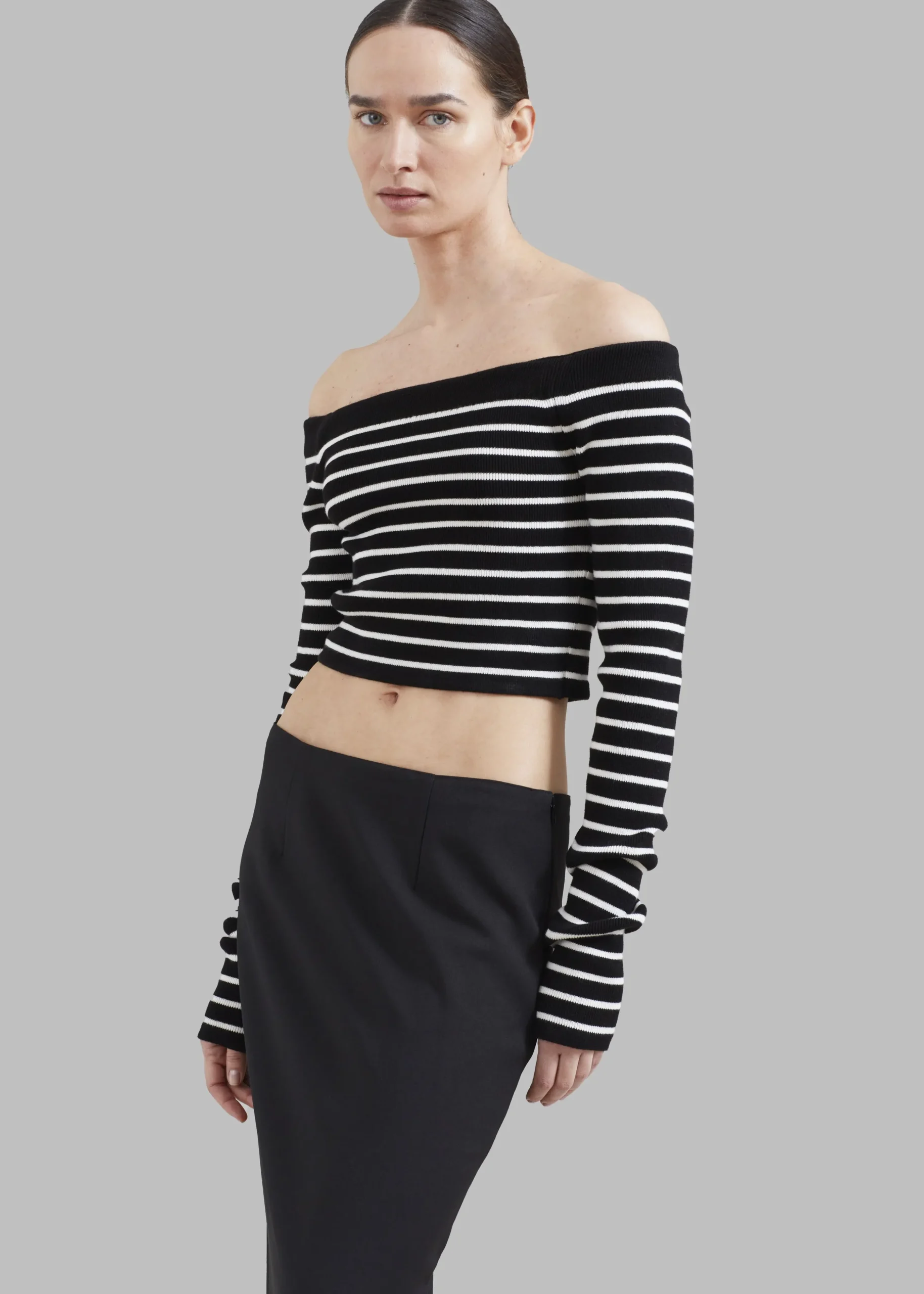 Coco Black Off Shoulder Sweater