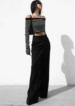 Coco Black Off Shoulder Sweater