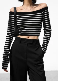 Coco Black Off Shoulder Sweater