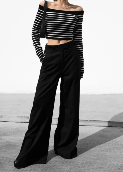 Coco Black Off Shoulder Sweater